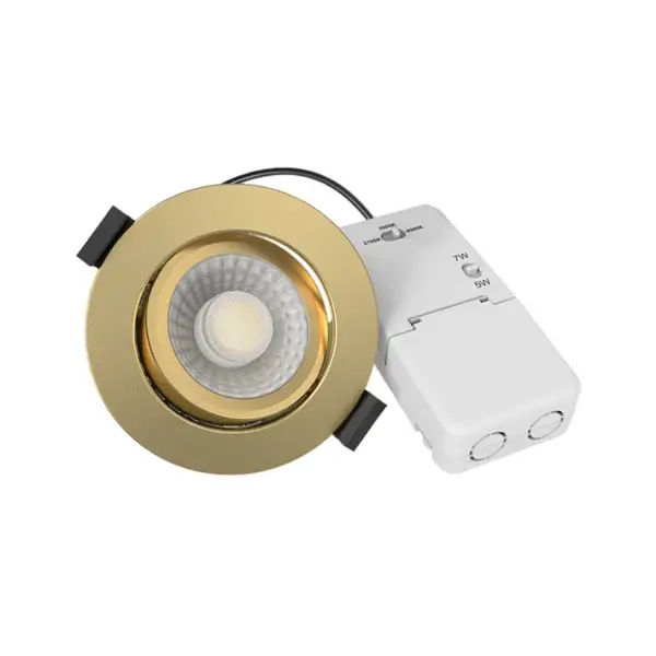 Miran "II" Spot dimbaar 5-7W IP65 Geborsteld messing