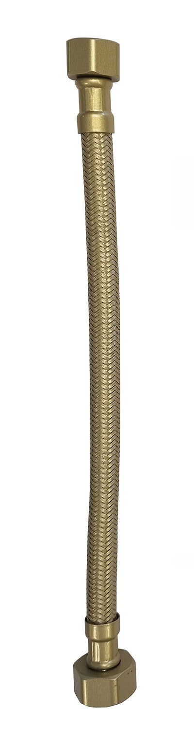 Xellanz "Riko" Nylon aansluitslang 1/2 x 3/8 30 cm Geborsteld messing