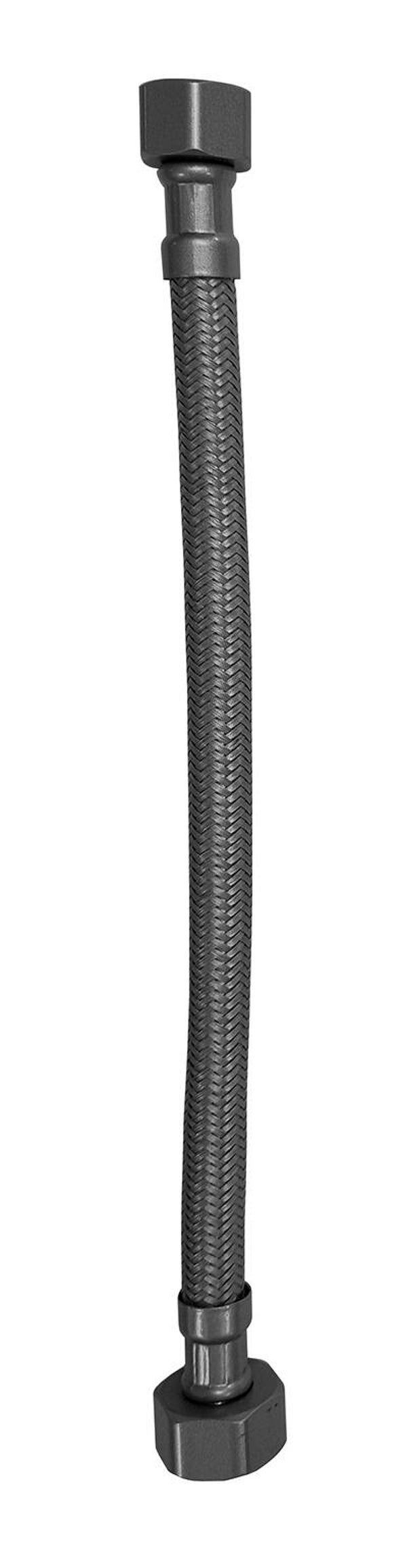 Xellanz "Riko" Nylon aansluitslang 1/2 x 3/8 30 cm Gunmetal