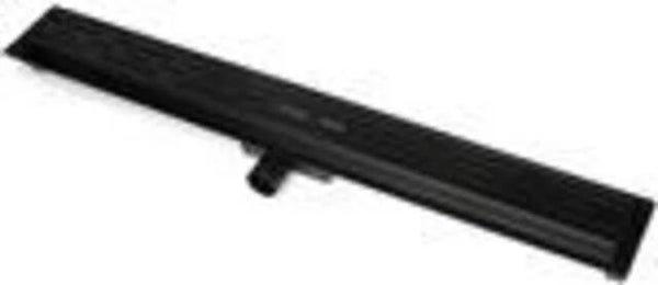 Blue-Label "Slimline" RVS douchegoot 80cm zwart met flens