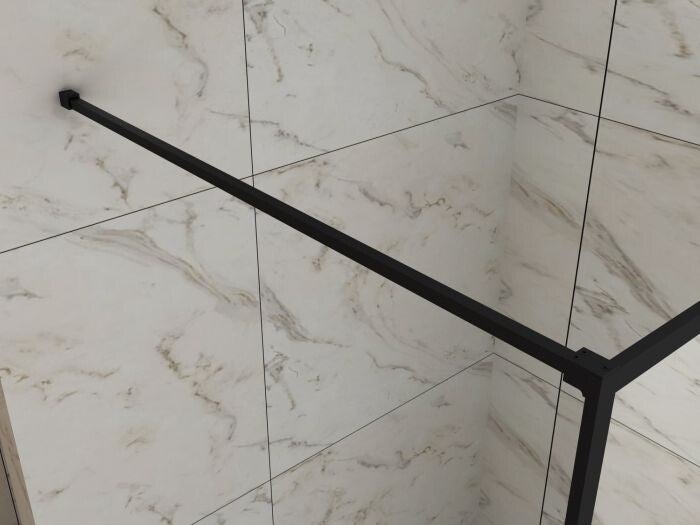 Wiesbaden stabilisatiestang 1200mm voor Square inloopdouche Mat-zwart