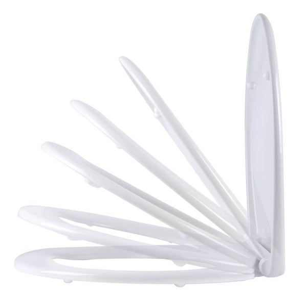 Best-Design "Demper" one-touch soft-closing toiletzitting Glans-wit