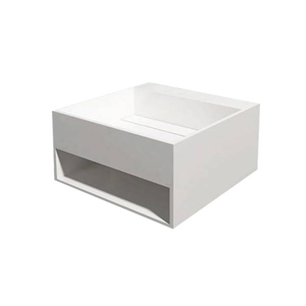 Best-Design "HQ-500" wastafel "Just-Solid" 50x50x25cm Mat-wit