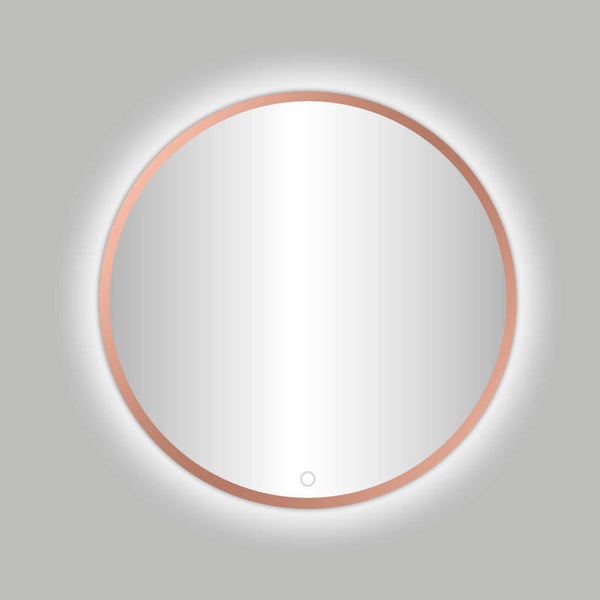 Best-Design Lyon "Venetië" ronde spiegel Rosé-mat-goud incl.led verlichting Ø 100 cm