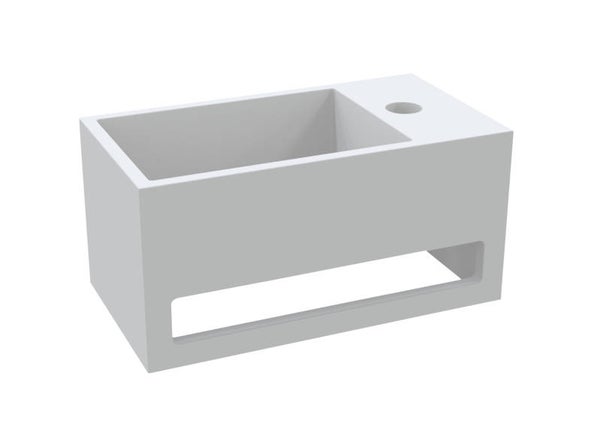 Best-Design "Mona-Rechts" fontein incl.handdoekhouder "Just-Solid" 33x18x16cm Mat-wit