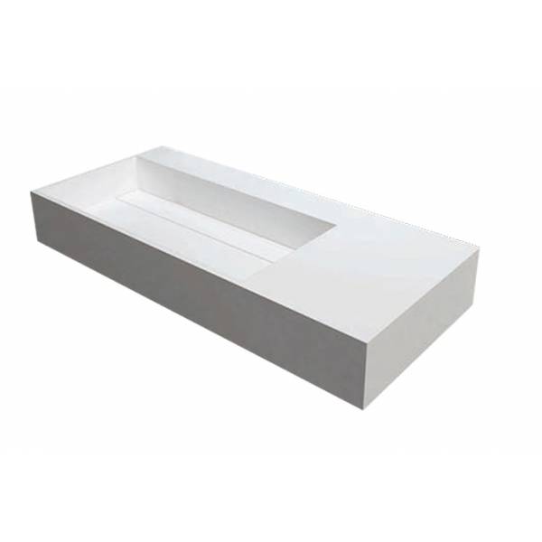 Best-Design "Q90" wastafel " Just-Solid" 90x48x13cm Mat-wit