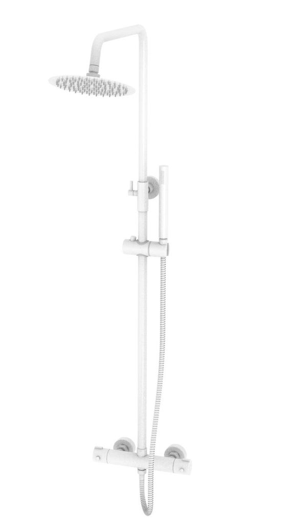 Best-Design "White" thermostatische regendouche-opbouwset Mat-wit