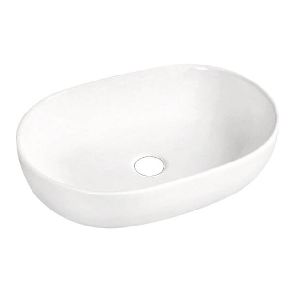 Best-Design "Lariano" opbouw-wastafel 60x42,5x14cm Glans-wit