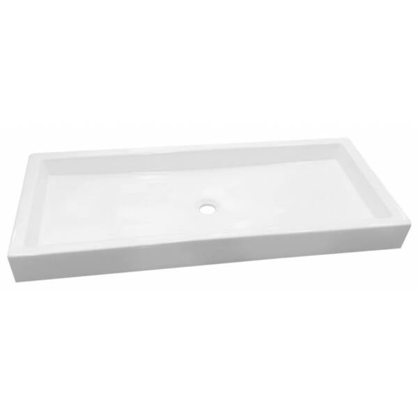 Best-Design "Proba" opbouw wastafel 100x45x9cm Glans-wit