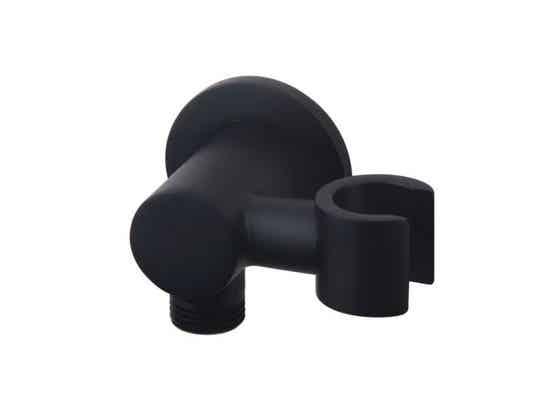 Wiesbaden "Unimatch" doucheaansluiting + kantelbare opsteek Mat-zwart