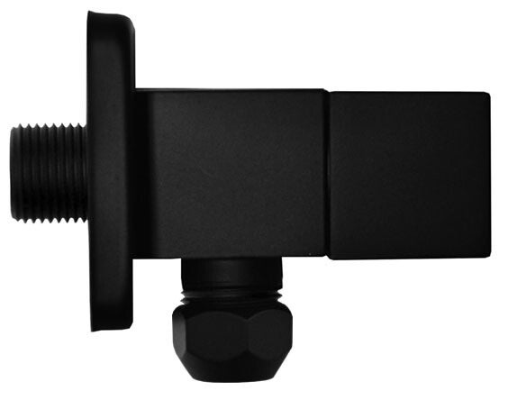 Xellanz "Square" Hoekstopkraan 1/2''x3/8' Mat-zwart