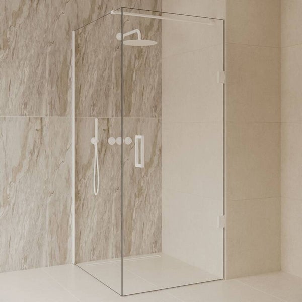 Best-Design 'Dalis-White-Helder' douchecabine NANO 8mm glas 140 x 100 cm