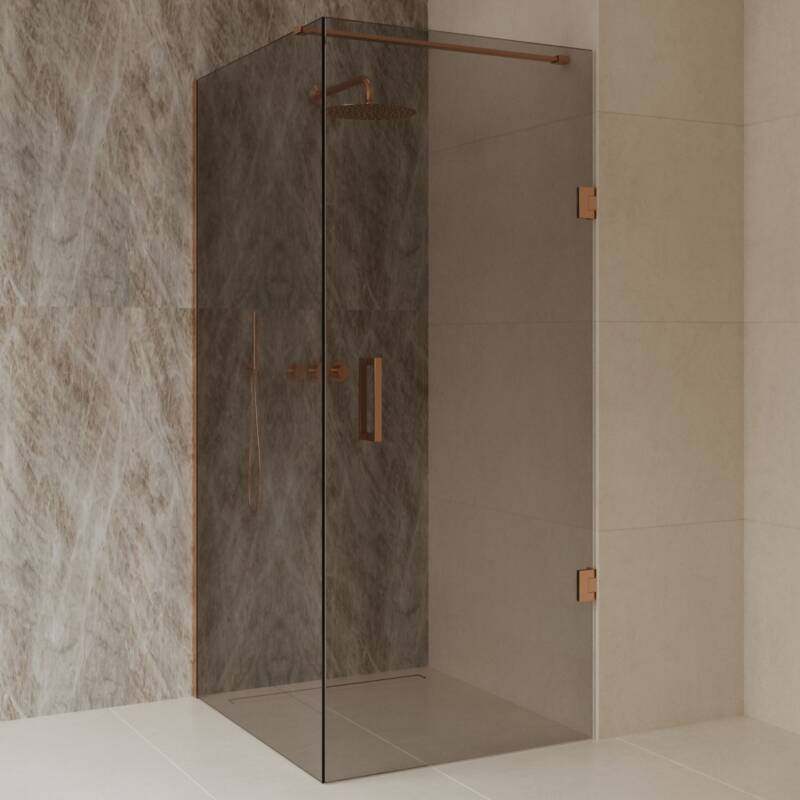 Best-Design 'Dalis-Liora-Mocha' douchecabine NANO 8mm glas 100 x 100 cm