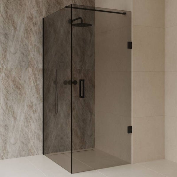 Best-Design 'Dalis-Nero-Mocha' douchecabine NANO 8mm glas 90 x 90 cm