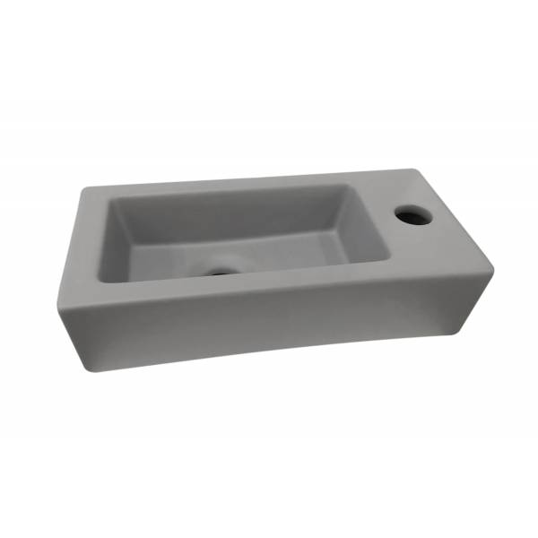 Best-Design "Farnetta" fontein Rechts 37x18x9cm Mat-grijs