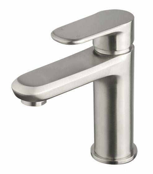 Wiesbaden "Trop" wastafelkraan Geborsteld staal