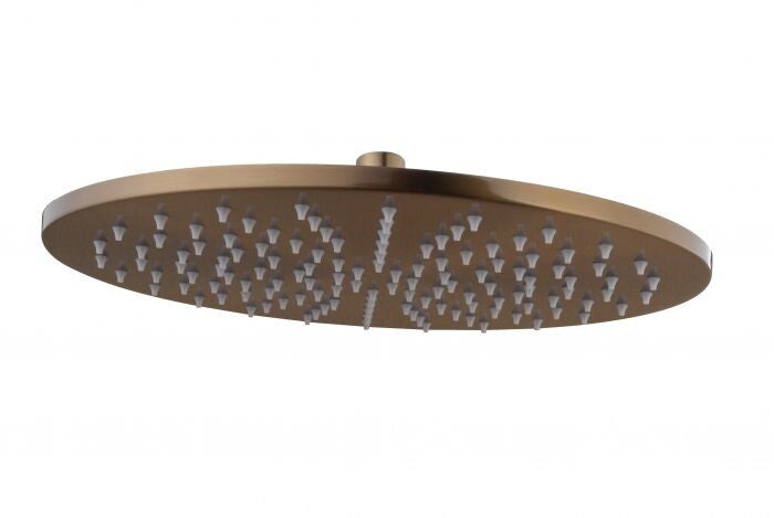 Wiesbaden "Unimatch" hoofddouche rond 30 x 0,8 cm Geborsteld brons koper