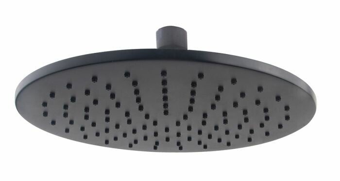 Wiesbaden "Unimatch" hoofddouche rond 25 x 0,8 cm Mat-zwart