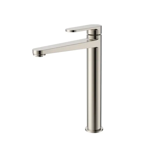 Schiphorst-Sanitair "Blue-Skive" Hoge wastafelkraan Geborsteld nikkel