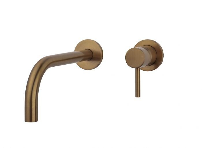 Wiesbaden "Slim" afbouwdeel eenhendel wastafelkraan met coldstart Geborsteld brons koper