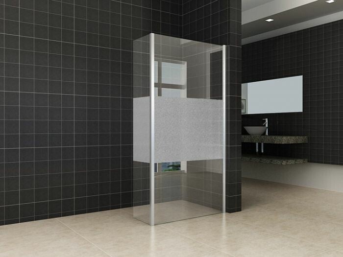 Wiesbaden "Partly" hoekwand gedeeltelijk matglas 300 x 2000 x 10 mm NANO