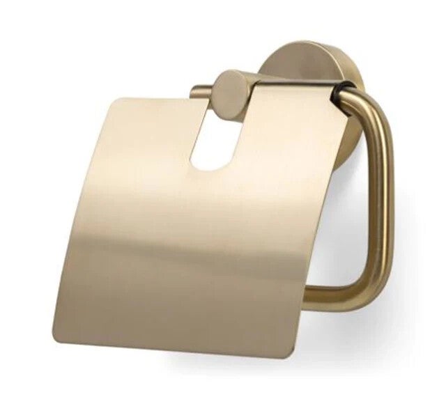 Schiphorst-Sanitair "Blue-Vida" Toiletrolhouder met klep Geborsteld goud