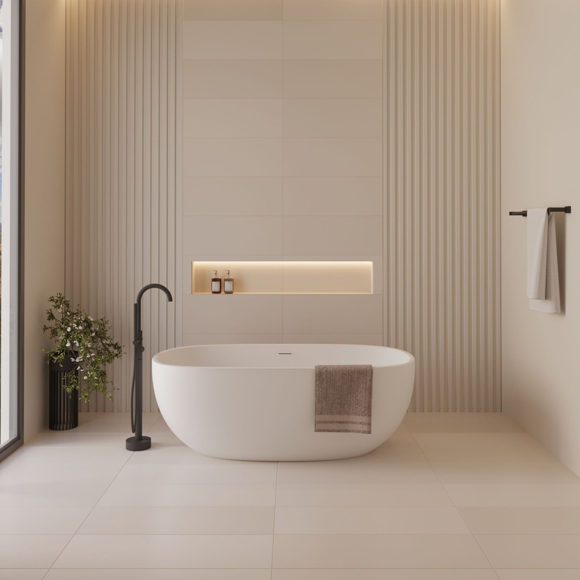 Best-Design "Moderna" vrijstaand bad 170x78x60cm Glans-wit