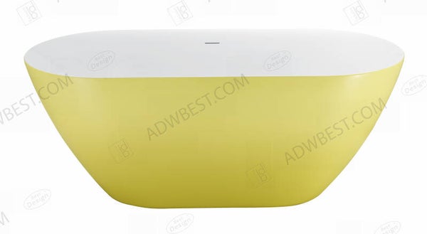 Best-Design "Friday-Yellow-Bicolor" vrijstaand bad 178x78x60 cm