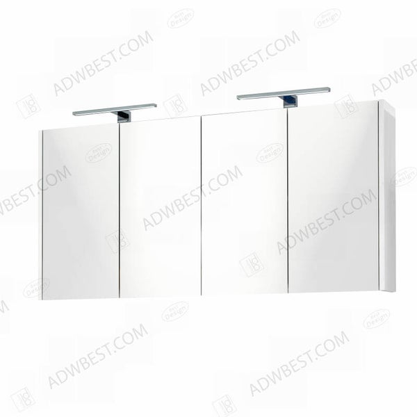 Best-Design "Happy" MDF spiegelkast + 2 x verlichting 120x60cm