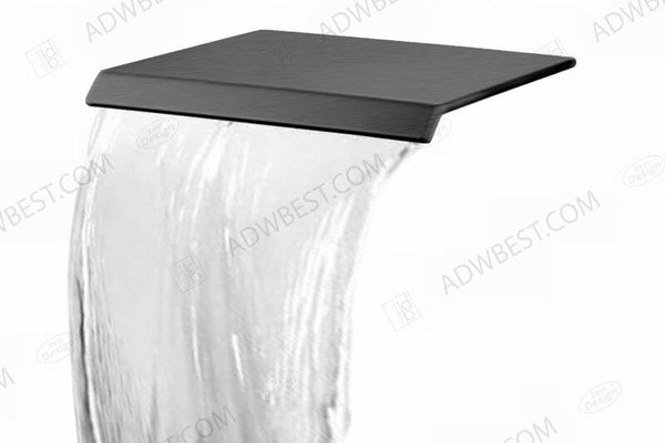 Best-Design "Dule-Moya-Gunmetal" waterval muuruitloop tbv.douche en bad
