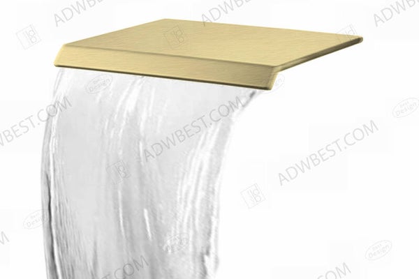 Best-Design "Dule-Nancy-Mat-goud" waterval muuruitloop tbv.douche en bad