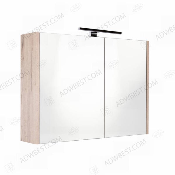 Best-Design "Happy-Halifax" MDF spiegelkast + verlichting 60x60cm