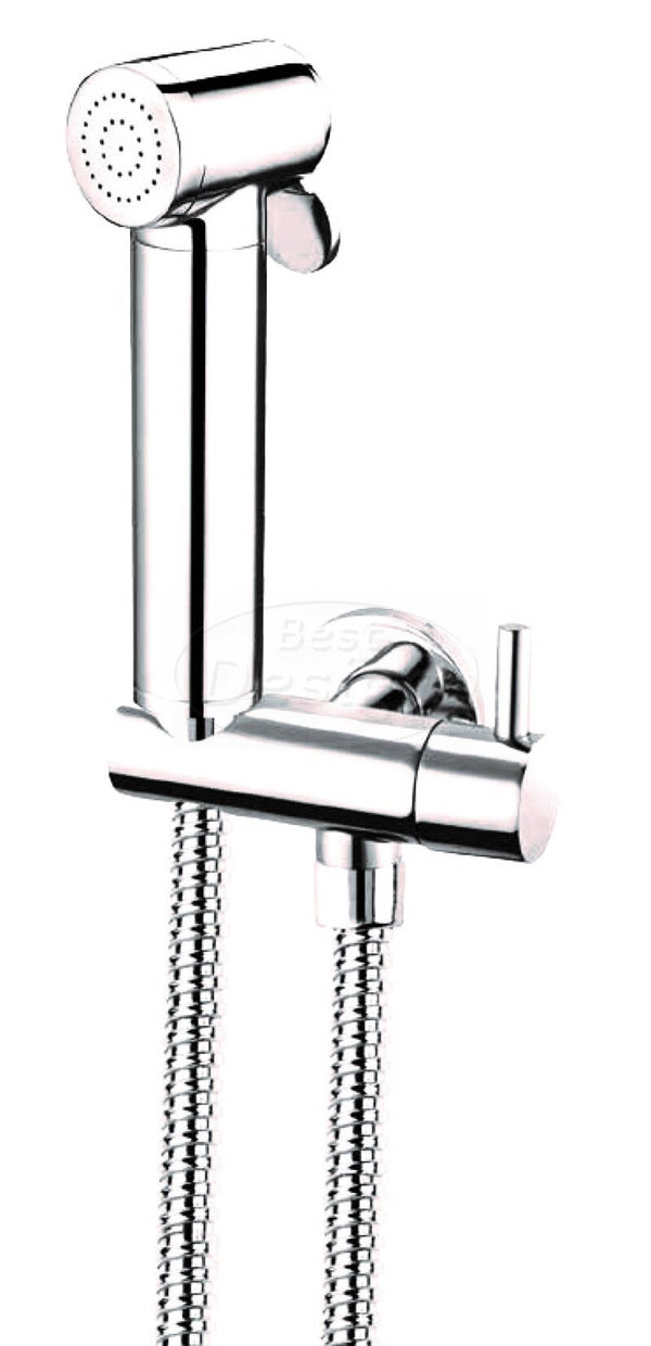 Best-Design "Knijp-Bidet Luxe" handdouche-set Chroom
