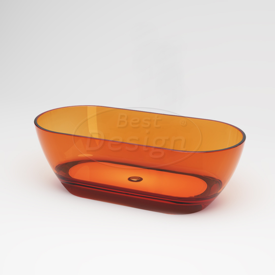 Best-Design Color "Transpa-Orange" vrijstaand bad 170x78x56cm
