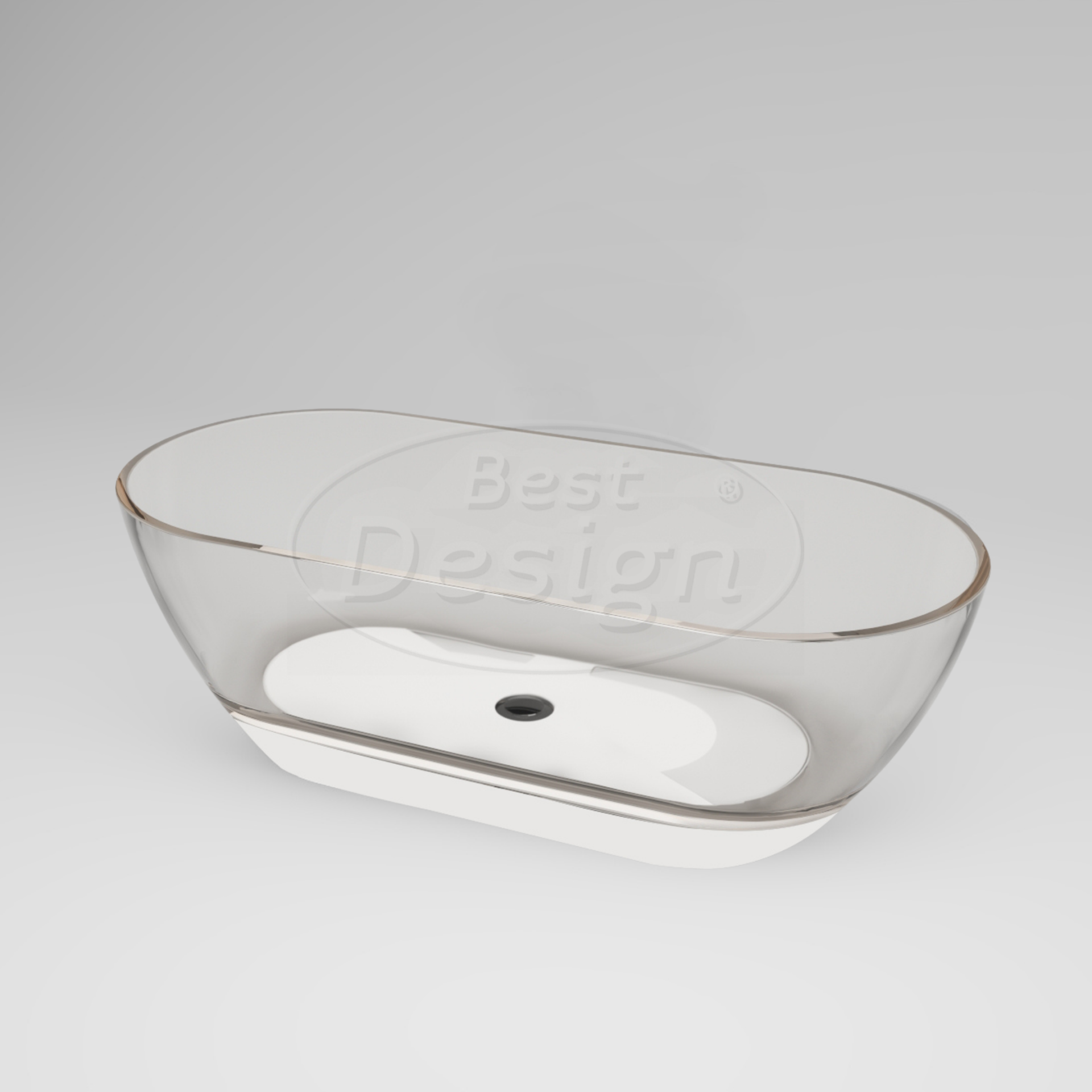 Best-Design Color "Transpa-Clear" vrijstaand bad 170x78x56cm