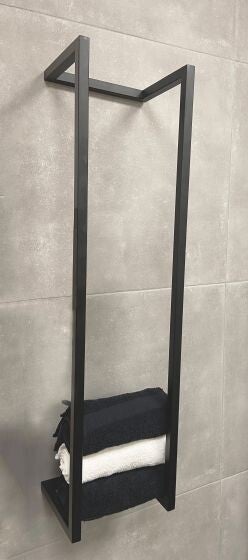 Wiesbaden "Loft" industrieel handdoekrek 95 x 25 x 20,5 cm Mat-zwart