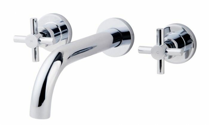 Wiesbaden "Cross" afbouwdeel voor de Dub wastafelkraan 2 knops Chroom