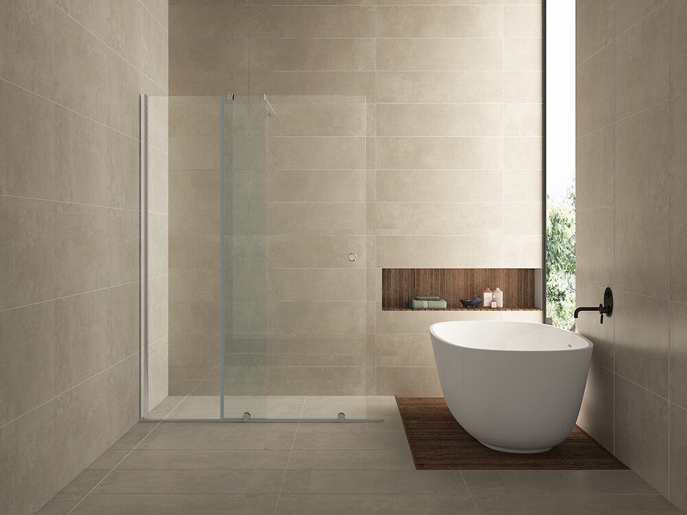 Wiesbaden "Rolso" inloopdouche verlengwand 100 cm 10 mm Nano