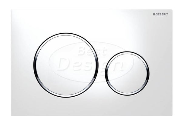 Geberit bedieningsplaat Sigma-20 Type: 115.882.KJ.1 Glans-Wit / chroom