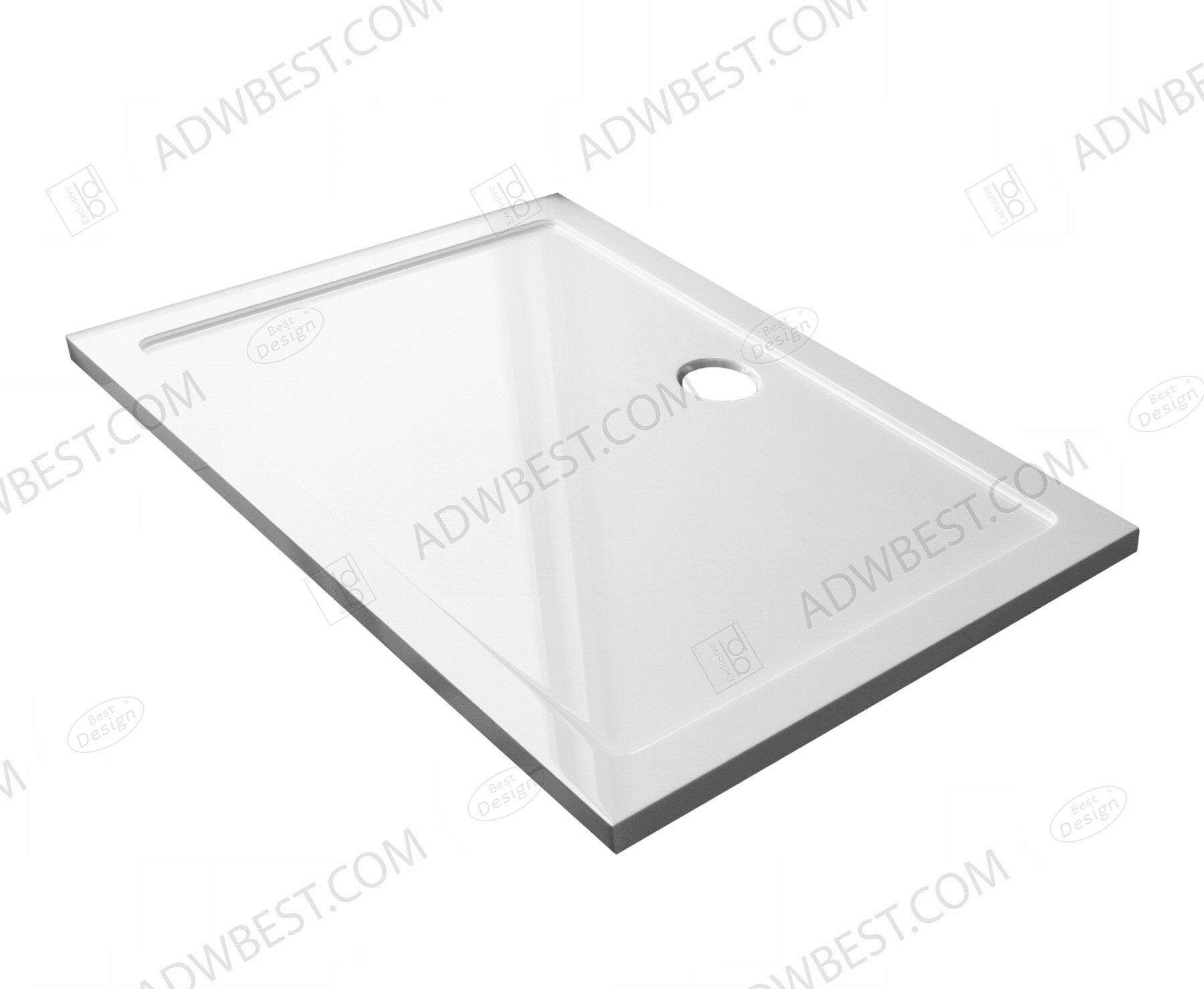 Best-Design "Dona" lage rechthoekige douchebak 120x80x4cm