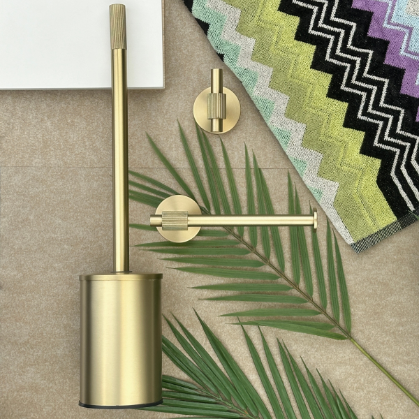 Best-Design One-pack "High-End Nancy" toilet accessoires set Mat-goud