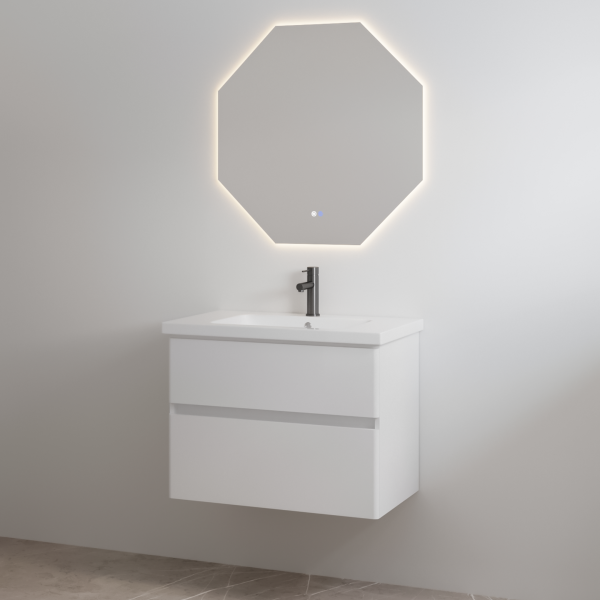 Best-Design "Quick-Greeploos" meubel onderkast + wastafel 100 cm glans-wit