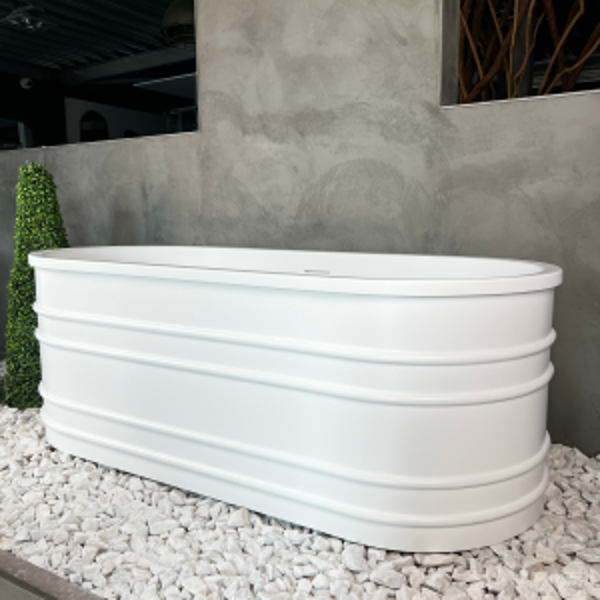 Best-Design "Drible" vrijstaand bad 168x78x60cm Mat-wit