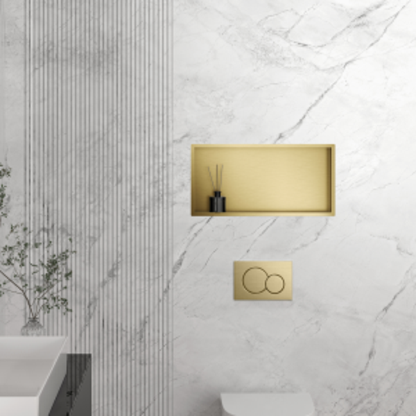 Best-Design "Nancy-Lotus" inbouwnis 61x30.5x7 cm Mat-goud