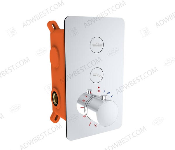 Best-Design "Clic-Elsdorf" inbouwthermostaat & inb.box 2-weg 1/2"
