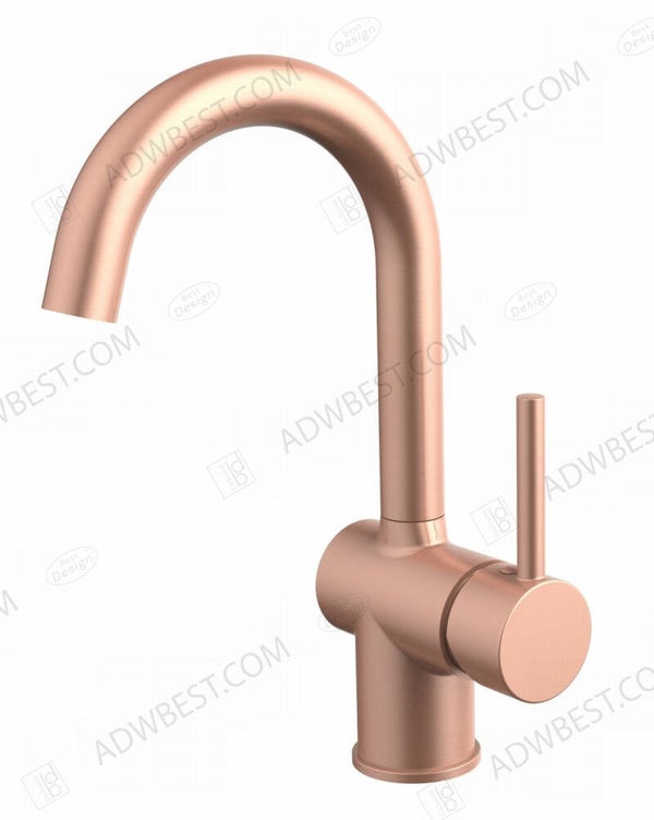 Best-Design "Lyon-Bondorf" wastafelmengkraan met drb.uitloop Rosé-mat-goud