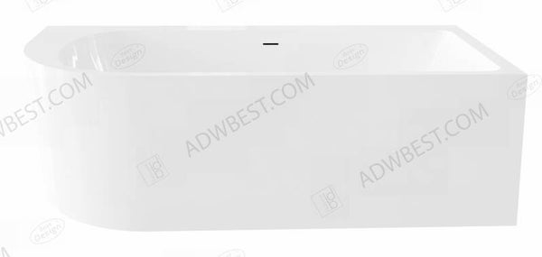 Best-Design "Munster-Rechts" Half Vrijstaand Hoekbad 180x80x60cm