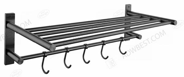 Best-Design "Moya" wand handdoekrek incl.ophanghaakjes Gunmetal