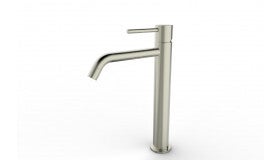 Wiesbaden "Style XL" wastafelkraan Geborsteld staal