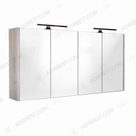 Best-Design "Happy-Grey" MDF spiegelkast + verlichting 120x60cm